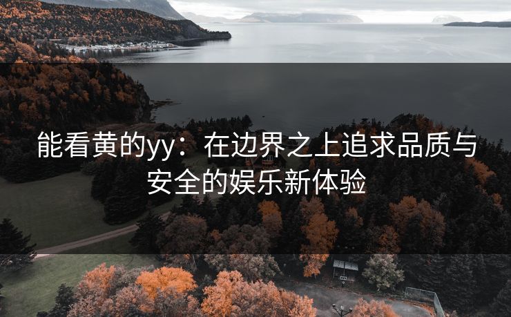 能看黄的yy：在边界之上追求品质与安全的娱乐新体验